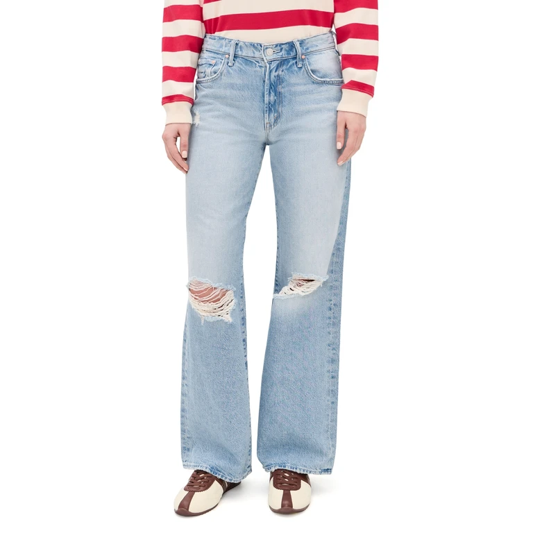 MOTHER The Mid Rise Maven Sneak Jeans Reelin It In 23