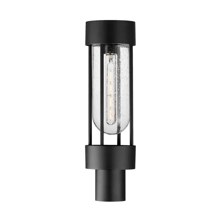 Black One Light Outdoor Post Pier Mount from the Millennial Collection