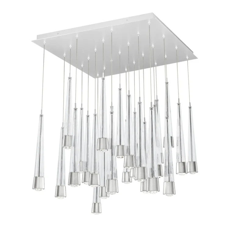 Chrome LED Chandelier from the Quill Collection