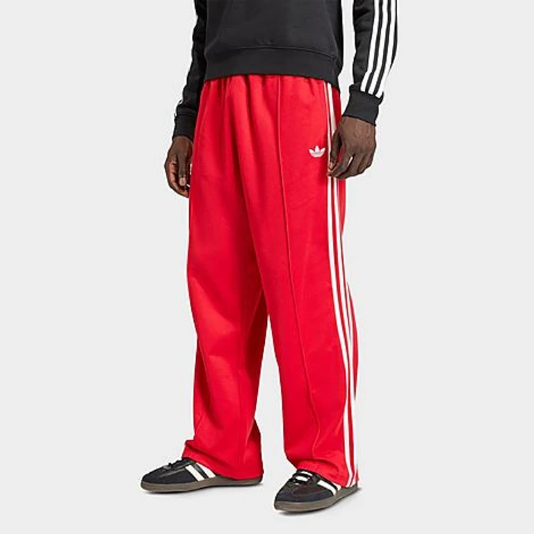 adidas Men's Originals adicolor Baggy Track Pants in Better Scarlet Size: Small