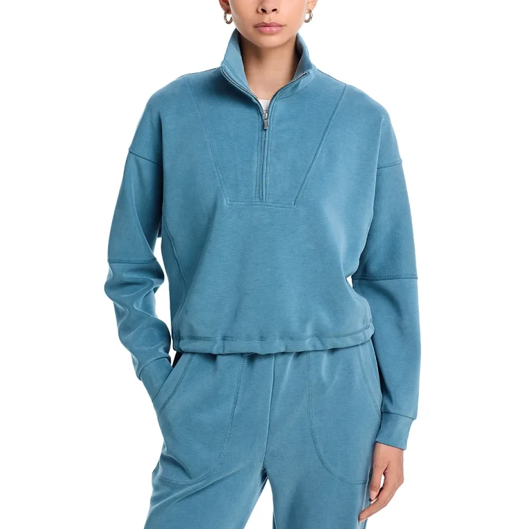 Sweaty Betty Sand Wash Funnel Neck Half Zip Sweatshirt