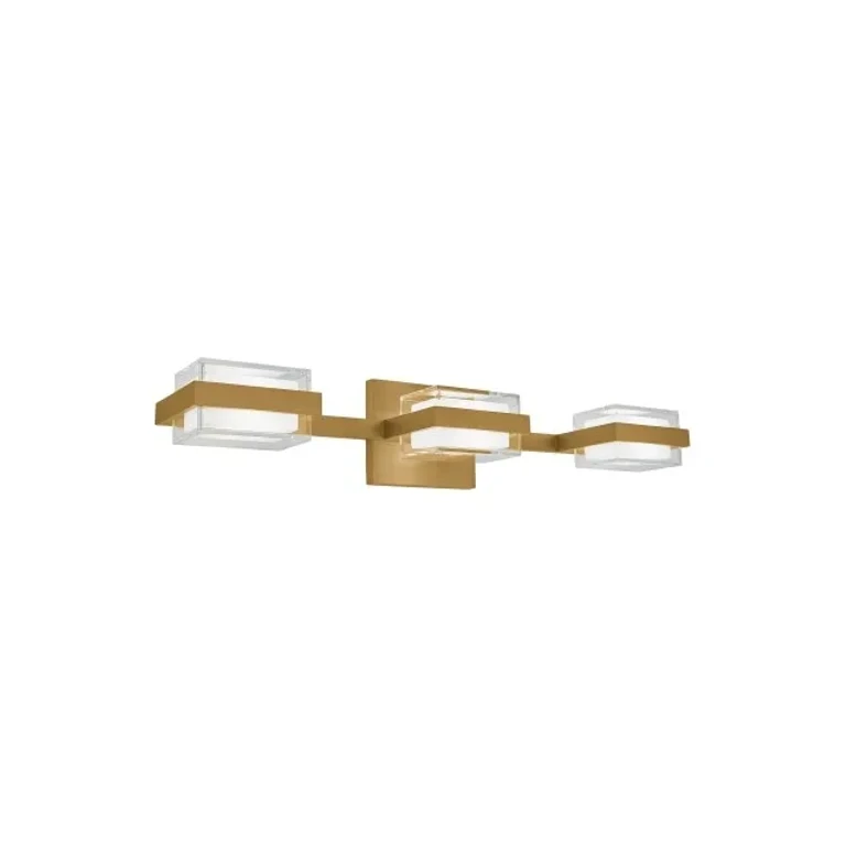 Natural Brass LED Bath Vanity from the Kamden Collection