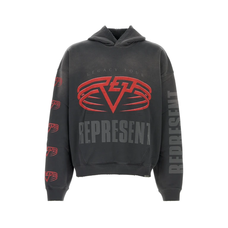 Dark Grey Cotton Sweatshirt Sunfadegrey Exterior: Felpe - Men