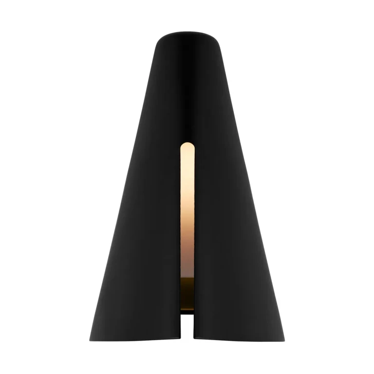 Visual Comfort Studio Cambre Wall Sconce in Midnight Black And Burnished Brass by Kelly Wearstler