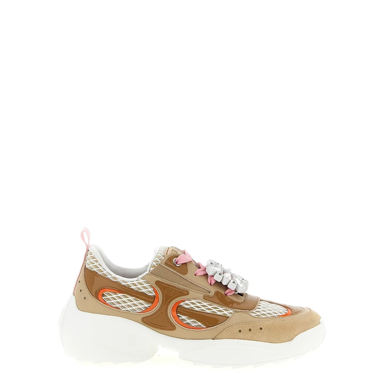 Roger Vivier Beige Calfskin Athletic Sneakers - Women