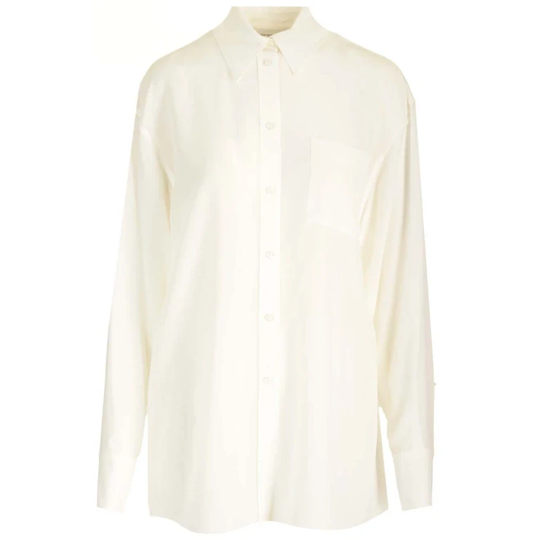 Camicia TOM FORD in crêpe de chine a pois con vestibilità classica