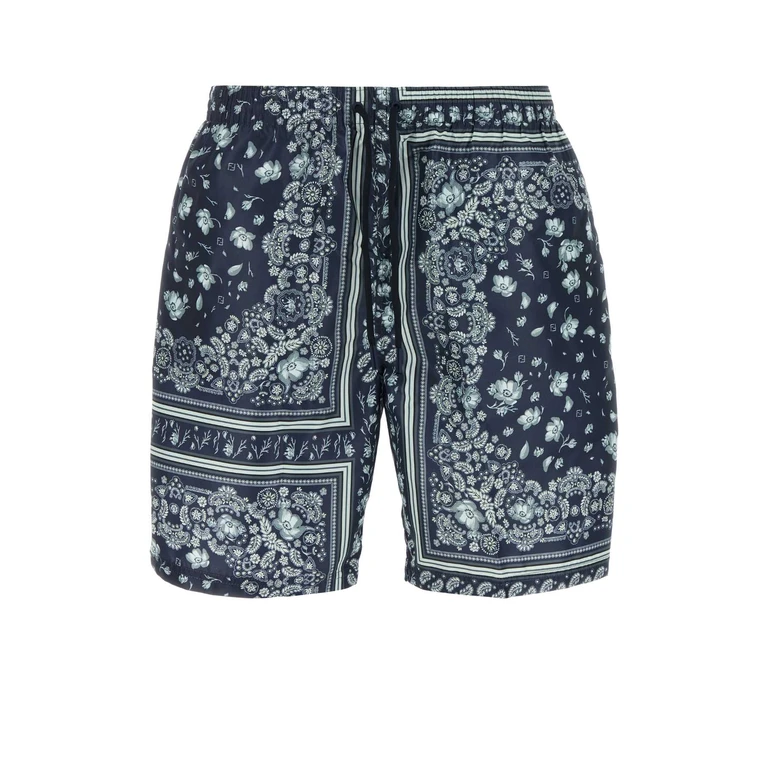 Fendi Printed Polyester Swimming Shorts Baia Intimo - Men