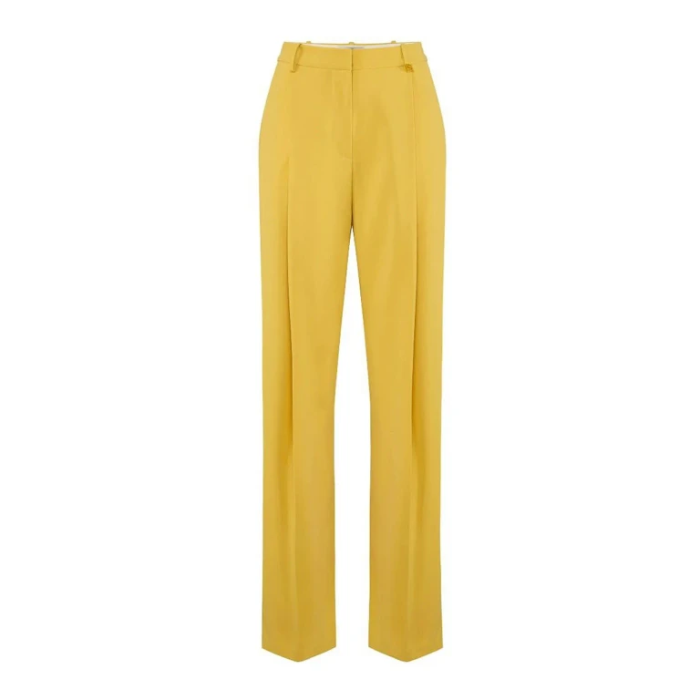 Elisabetta Franchi Pantalon Couturier - Jaune
