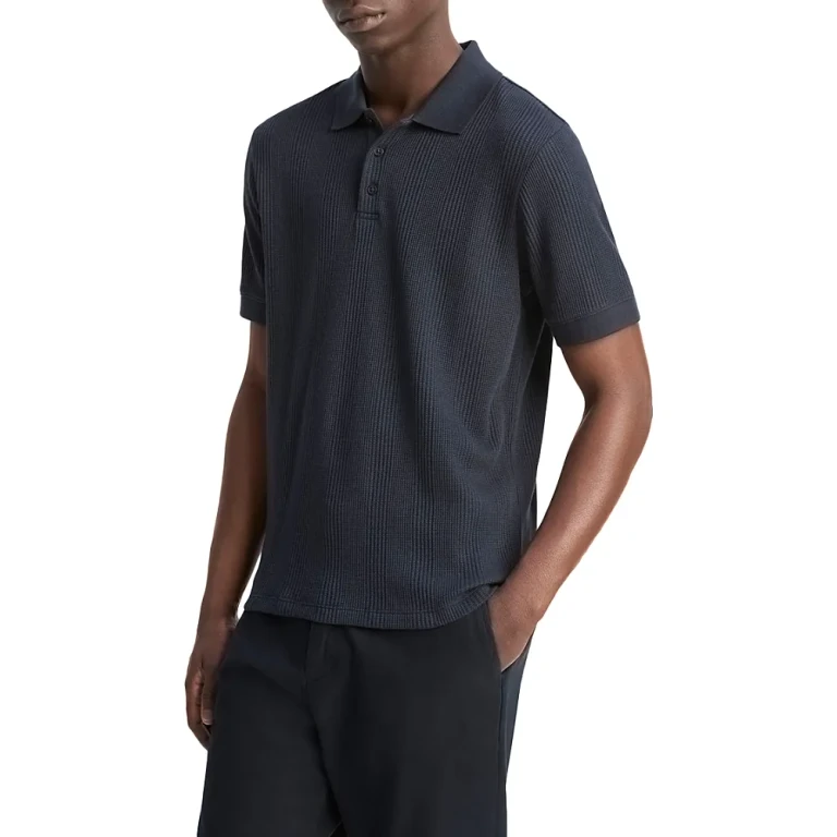 Vince Variegated Texture Polo Shirt