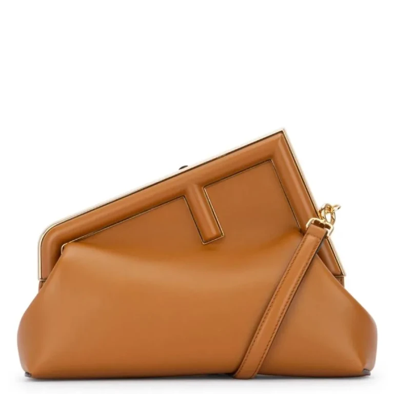 Fendi First Midi Nappa Leather Clutch