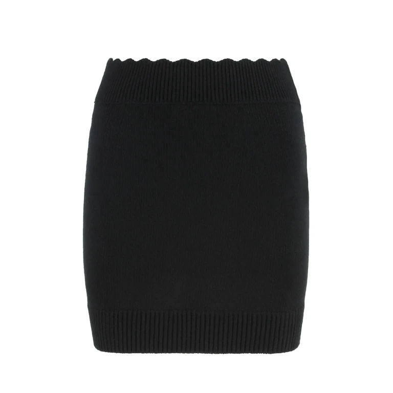 Chloé Black Wool Blend Mini Skirt