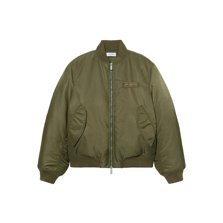 Off-white Embroidered Bomber Jacket