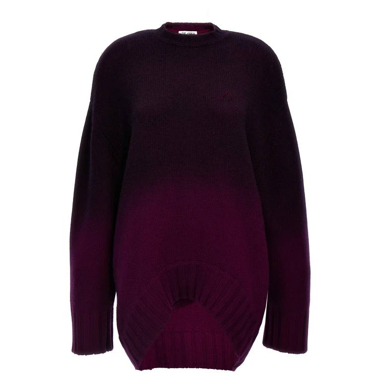 The Attico Purple Wool Short Dress - Women