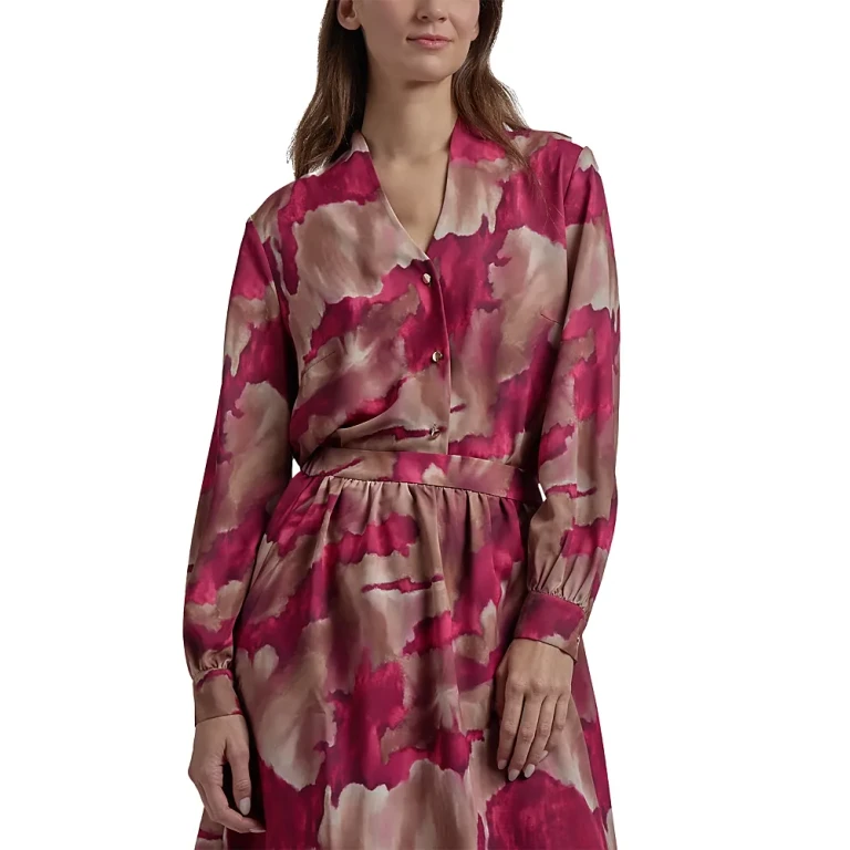 Misook Watercolor Print Blouse