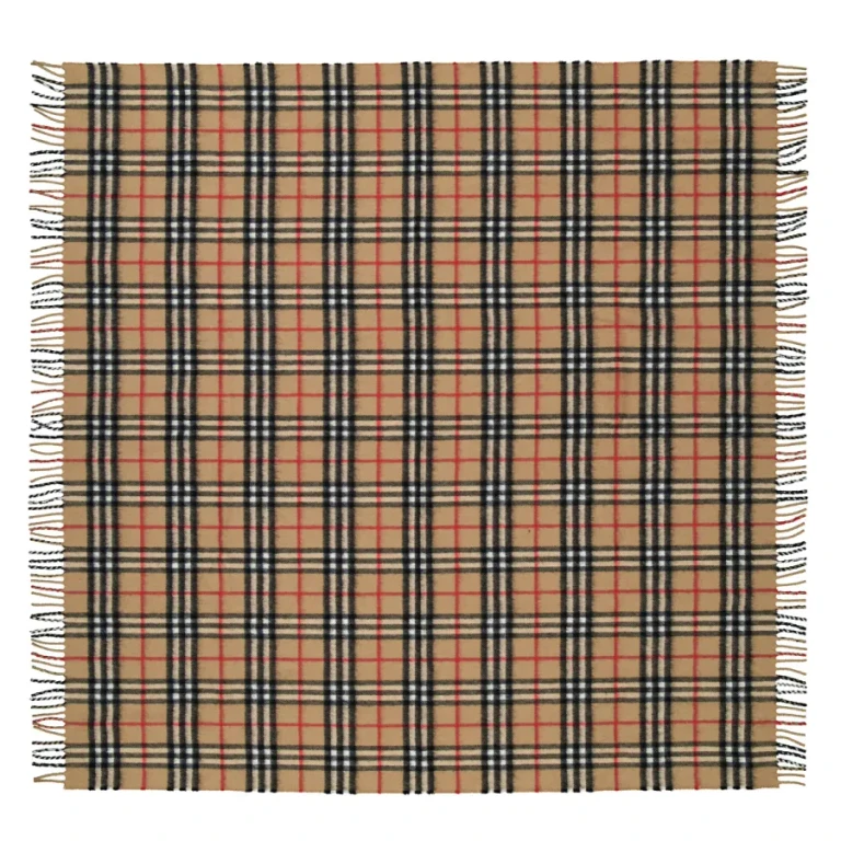 Burberry Baby Archive Beige Check Cashmere Blanket