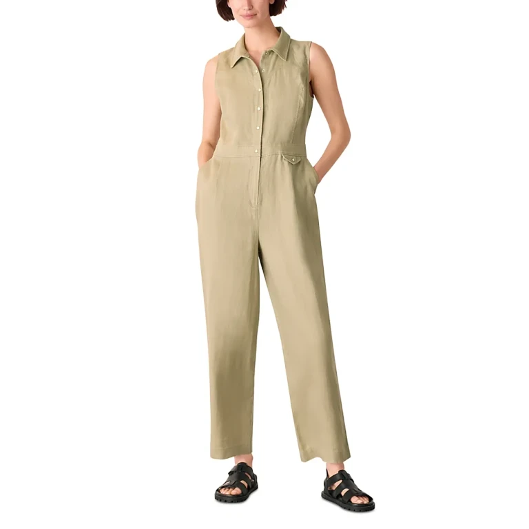 Whistles Ellis Western Linen Jumpsuit