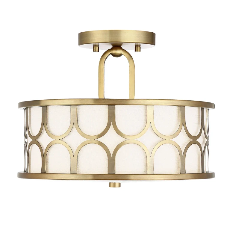 Trade Winds Courtland Ceiling Light in Natural Brass - TW80020-NB