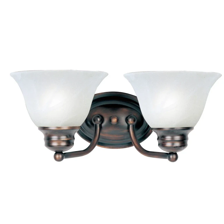 Oil Rubbed Bronze Two Light Bath Vanity from the Malaga Collection