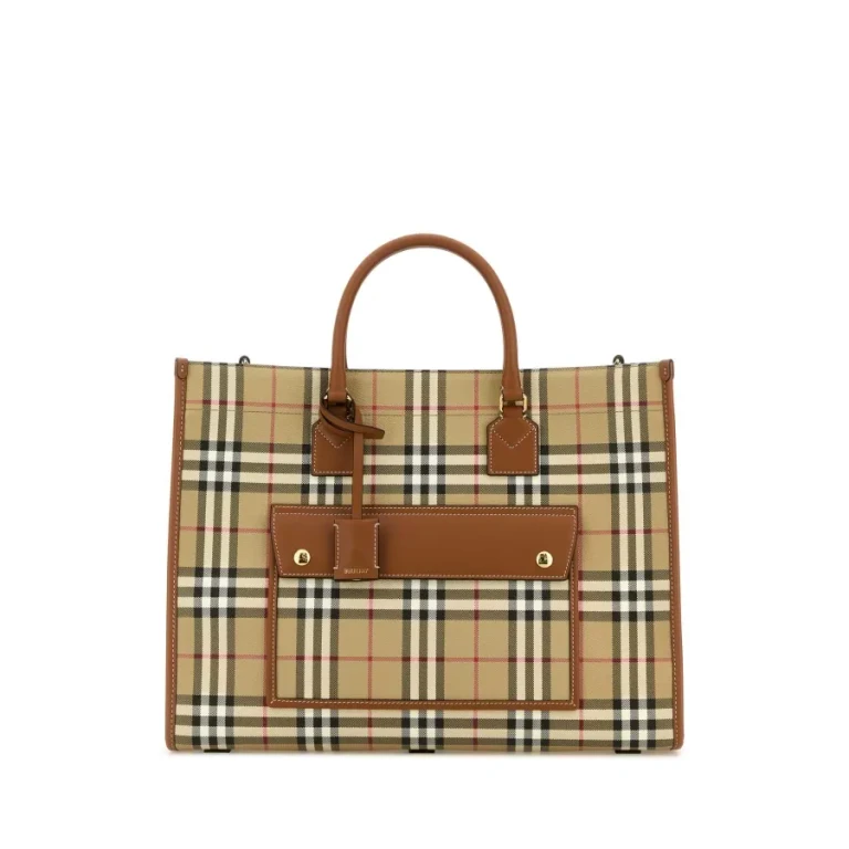 Burberry Printed Canvas Medium Freya Shopping Bag