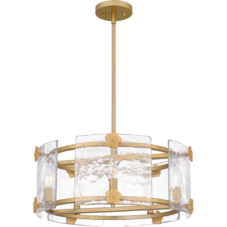 Light Gold Six Light Pendant from the Jolie Collection