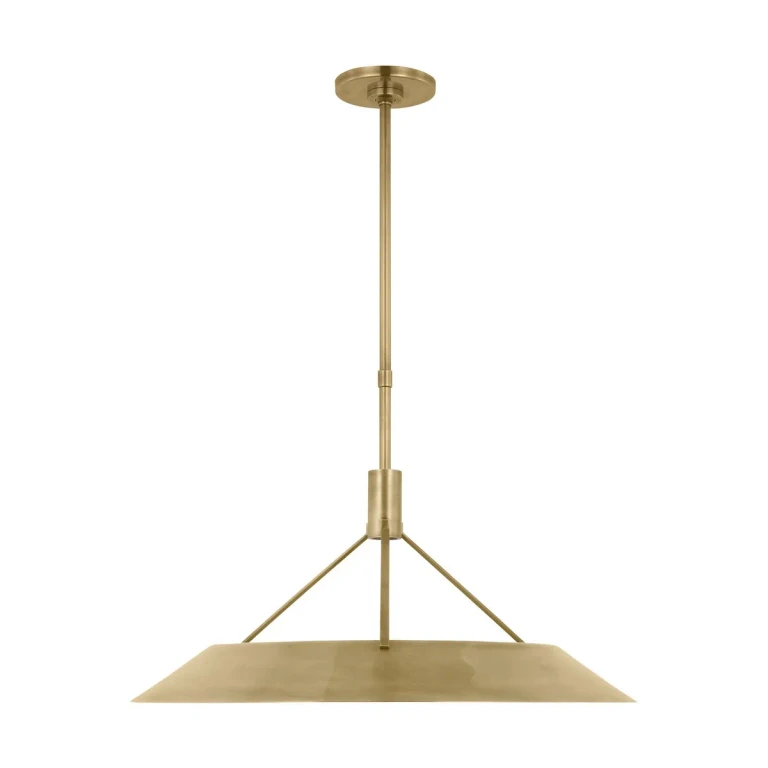 Natural Brass LED Pendant from the Sospeso Collection