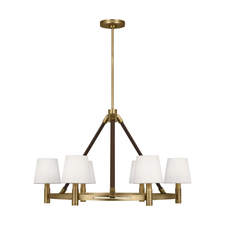 Time Worn Brass Chandelier from the Grayson Collection