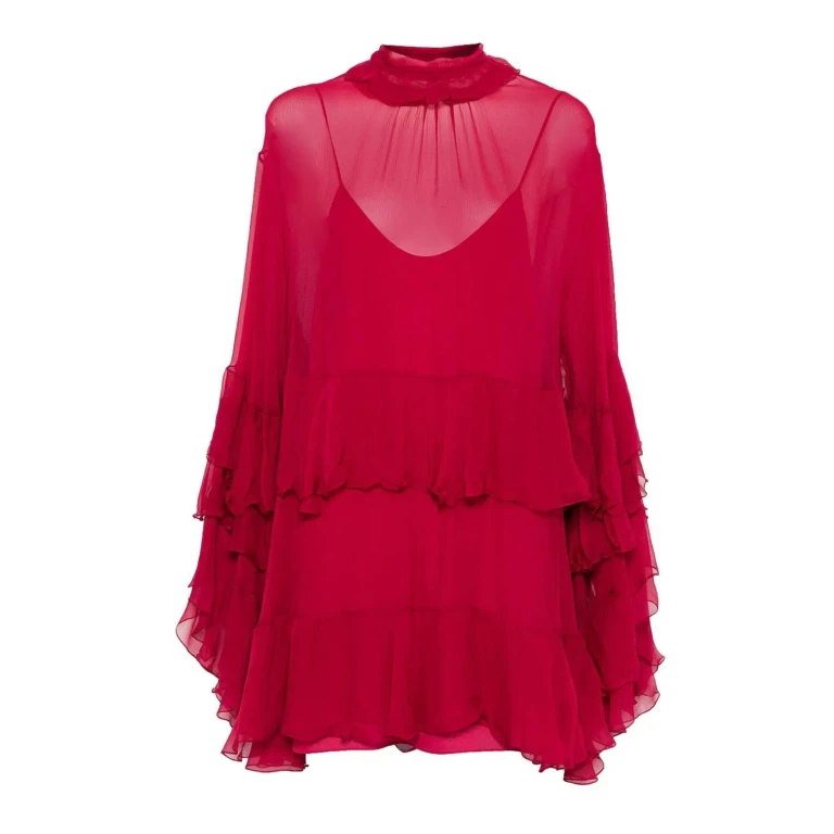 Chloe' Robe Au Genou - Rouge