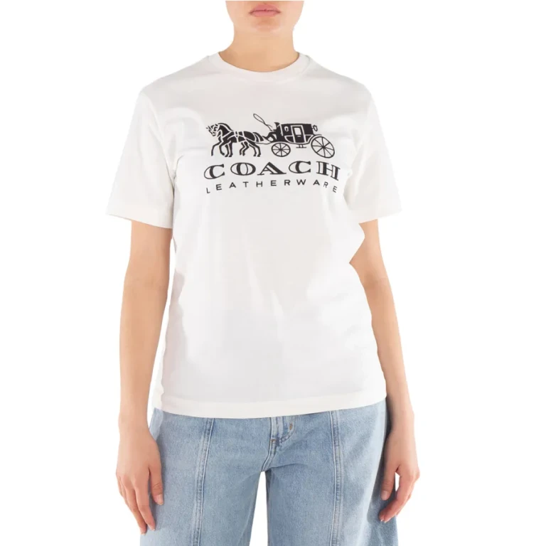 Coach Horse And Carriage Print Cotton T-Shirt