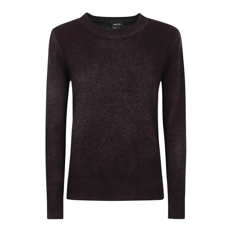 Avant Toi Pull Col Rond - Violet Foncé