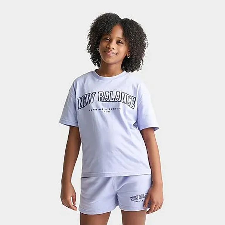 New Balance Girls' Big Kids Athletics Arch T-Shirt in Daybreak Size: Small