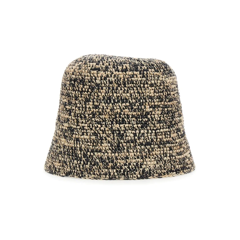 Ibeliv Hat andao White/black With Straw Details In Womens Fabric