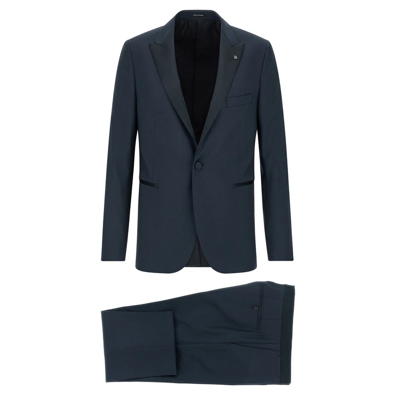 Tagliatore Tuxedo Dress Blue Virgin Wool Suits - Men