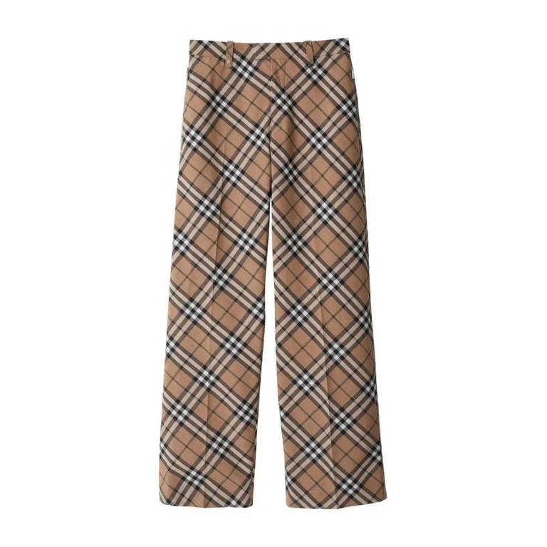 Burberry Mens Checked Tailored Trousers