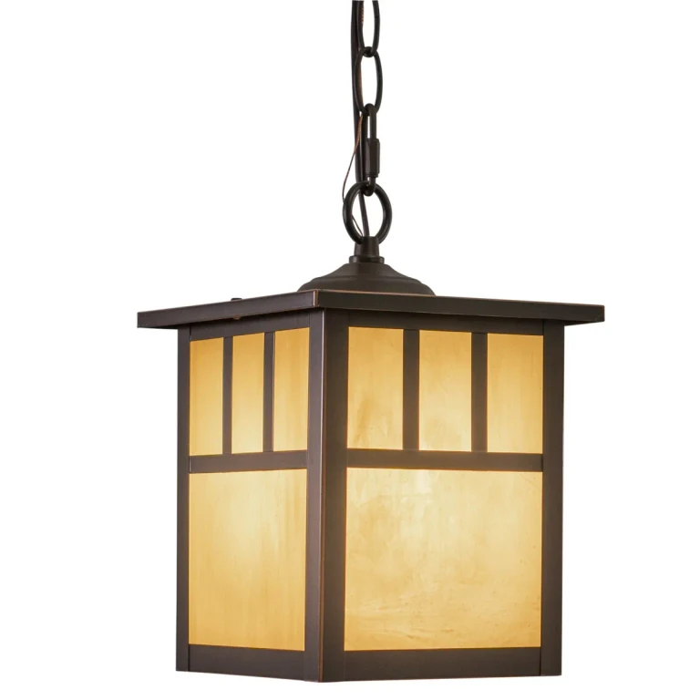 Burnished Bronze One Light Outdoor Pendant from the Mission Collection