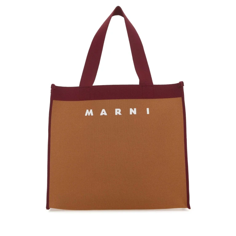 Marni 双色织物中号购物袋