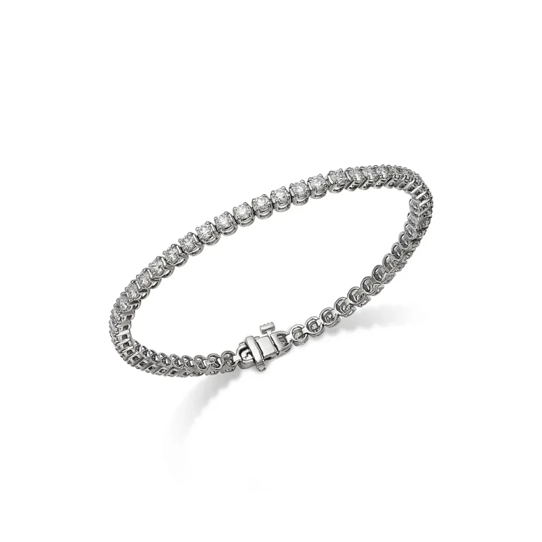 Diamond Tennis Bracelet in Platinum, 3.98 tcw