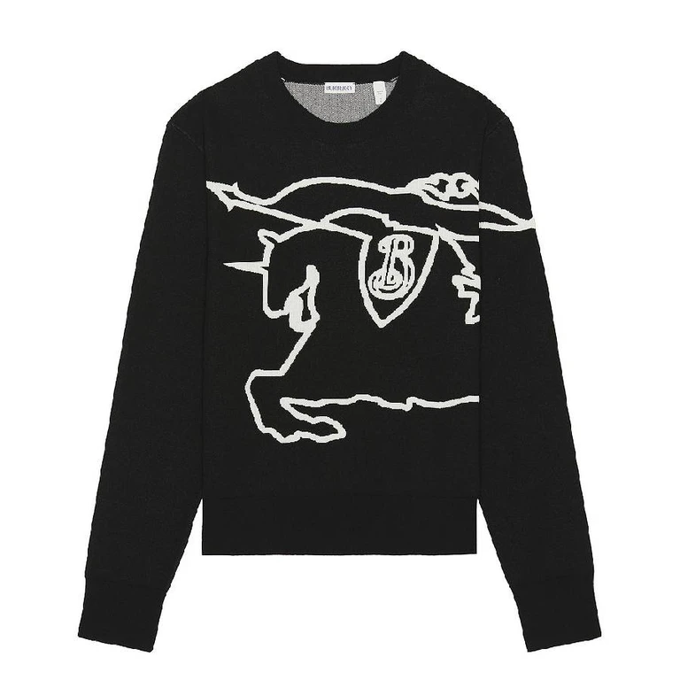 Burberry Equestrian Knight Logo Motif Cotton Sweatshirt