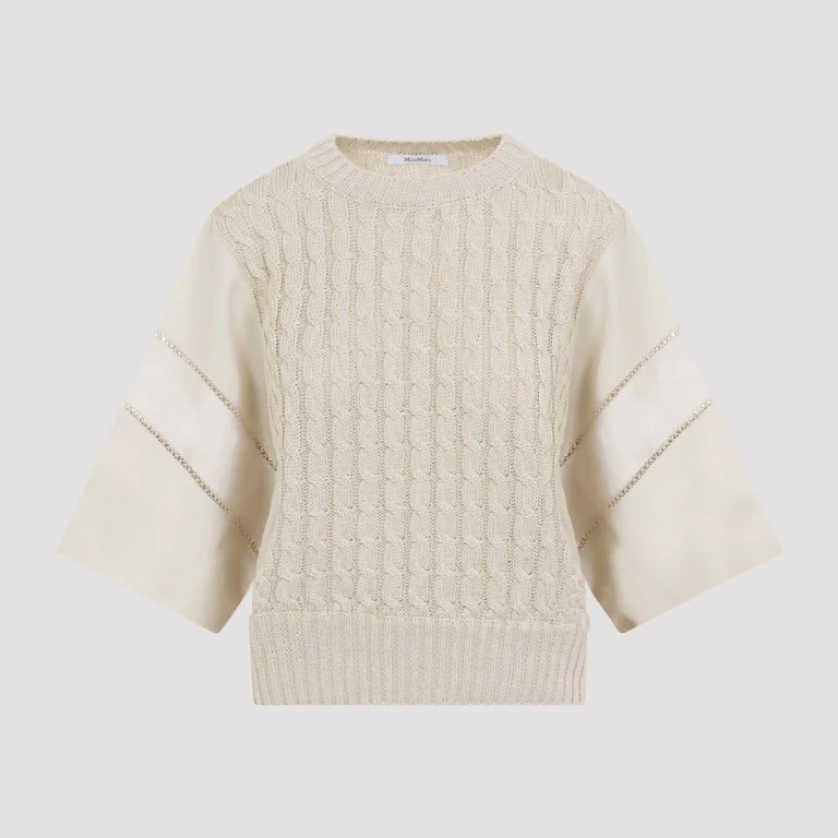 MAX MARA - Max Mara Scatola Cable Linen Sweater