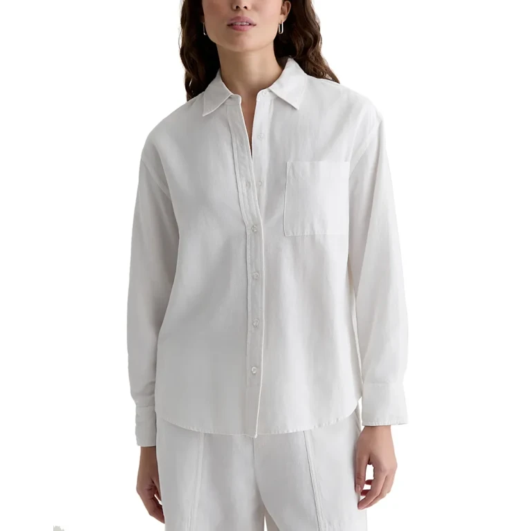 Ag Addison Relaxed Fit Linen Blend Shirt