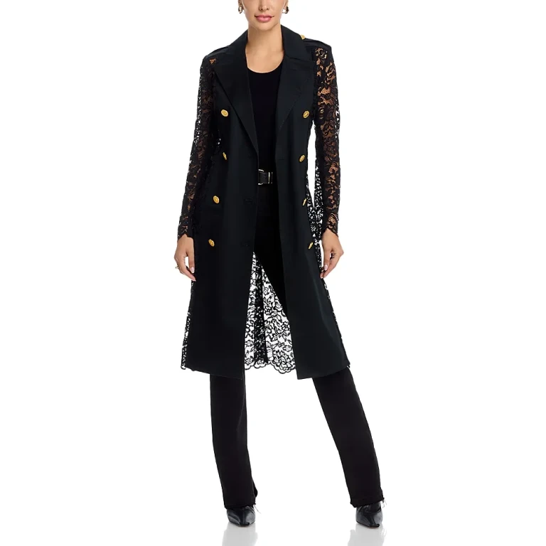 L'Agence Amata Lace Trench