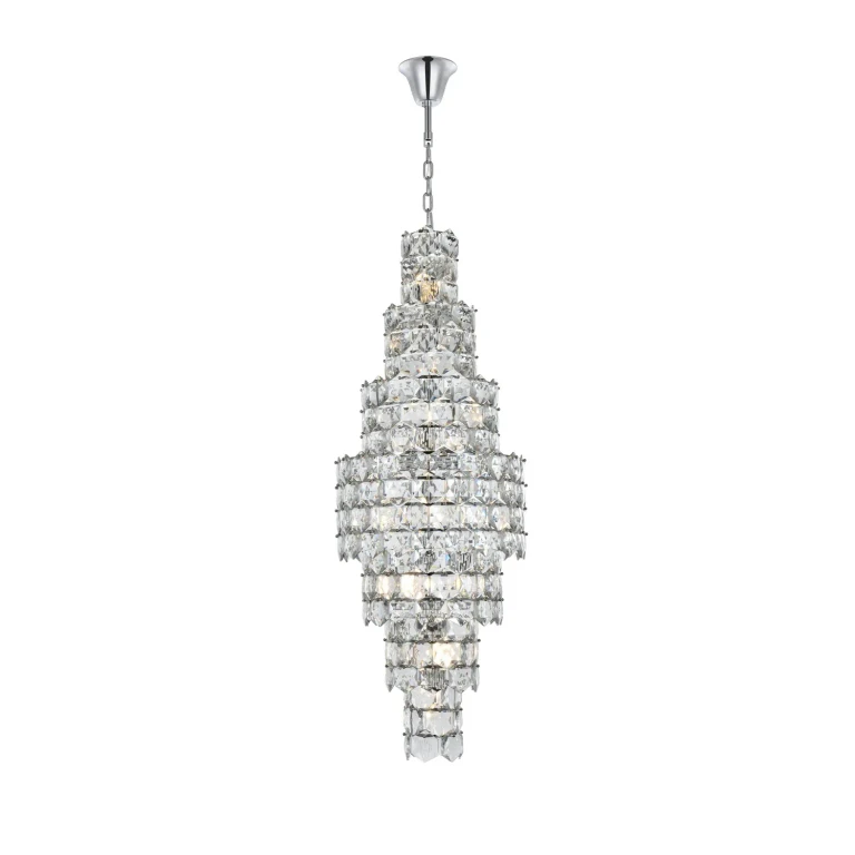 Chrome 26 Light Chandelier from the Adaline Collection