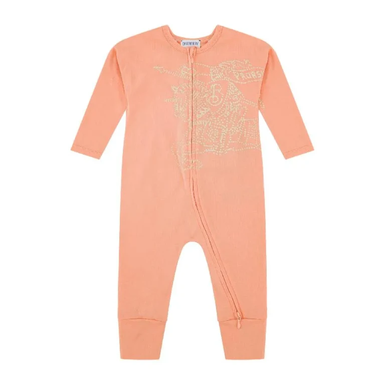 Burberry Equestrian Knight Long Sleeve Jumpsuit Set