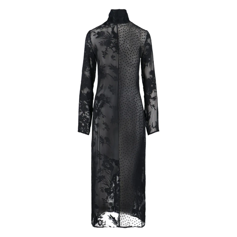 Marine Serre Silk Blend Maxi Dress