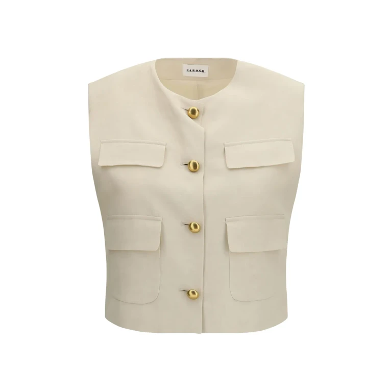 P. A.R. O.S. H. Gilet - Beige Clair (D410047G003)