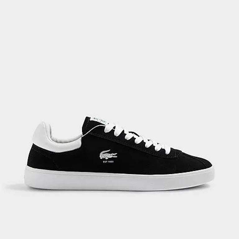 Lacoste Men's Baseshot Suede Casual Shoes in Charcoal Size: 7.0