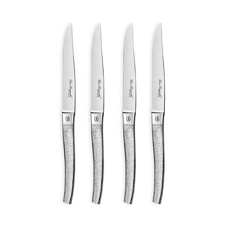 Couzon Alphone Ecorce Bark Effect Stainless Steel Knives, Set of 4