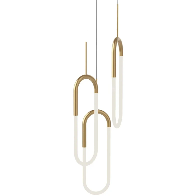 Kuzco Huron Pendant Light in Brushed Gold