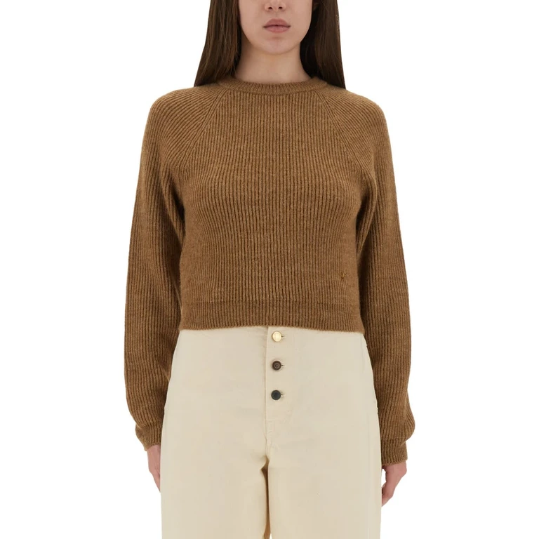 Burberry Check Cotton Cropped Shirt