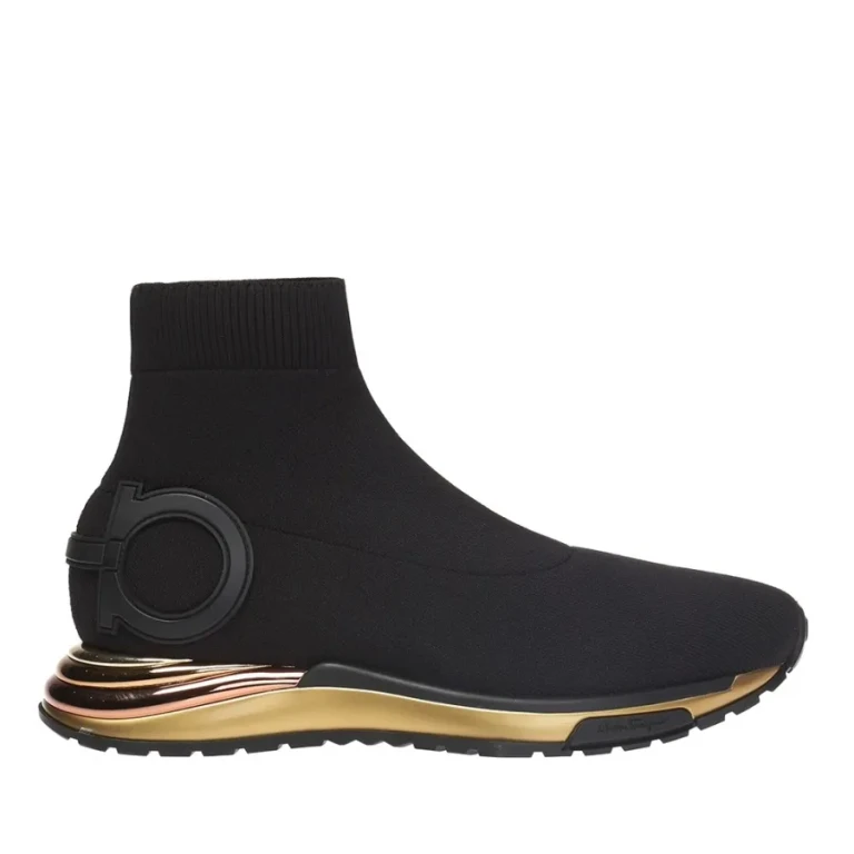 Ferragamo Ladies Gancini Sock Sneakers