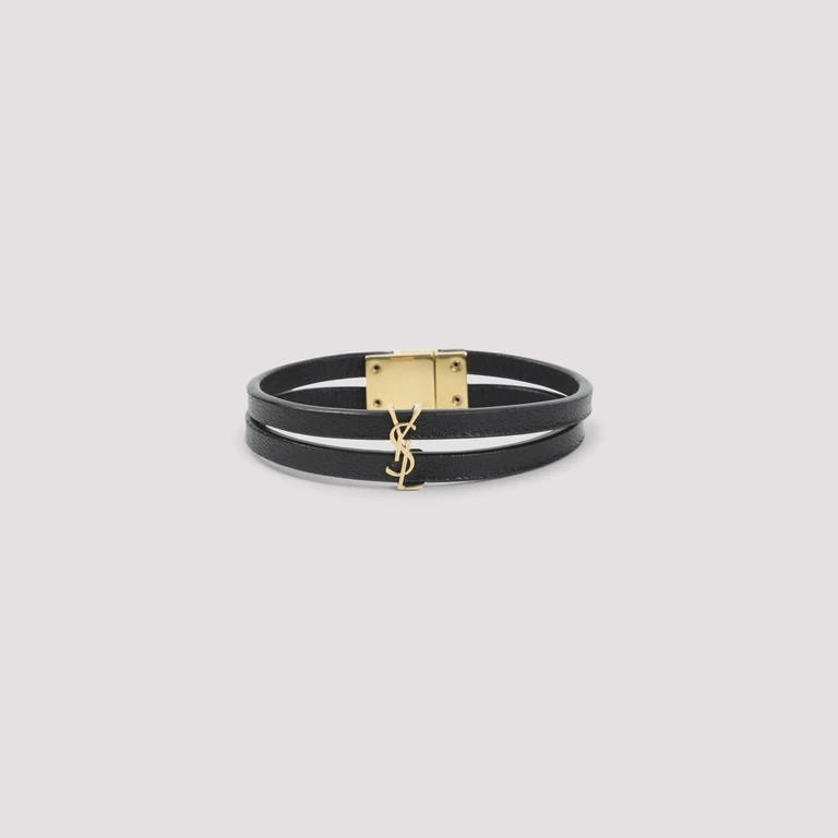 SAINT LAURENT - Saint Laurent Lamb Leather Bracelet